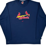 Cardinals Nike Graphic Long Sleeve T-Shirt - XL Blue Polyester