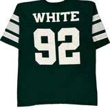 Reggie White Logo 7 Single Stitch Football Jersey - Large Green Cotton