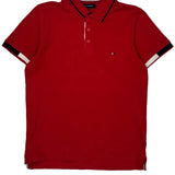 Tommy Hilfiger Slim Fit Polo Shirt - Medium Red Cotton