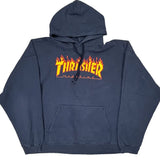 Magazine Thrasher Graphic Hoodie - XL Blue Cotton