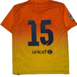 Fc Barcelona Nike 2012-13 Away Football Shirt - XL Orange Polyester