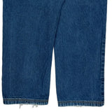 Winged Heart Embroidery On Back Pockets Soulland Hip Hop Jeans - 40W 28L Blue Cotton