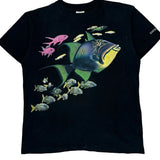 Eco-Friendly Harlequin Single Stitch T-Shirt - Large Black Cotton