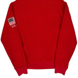 USA Patch Polo By Ralph Lauren Spellout Fleece Hoodie - Small Red Cotton