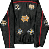 All Stars Marcia Graphic Leather Jacket - XL Black Leather