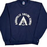 Made In USA Russell Athletic Sweatshirt - Large Navy Cotton