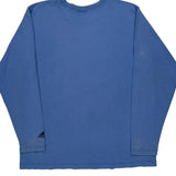 Adidas Striped Long Sleeve T-Shirt - Large Blue Cotton