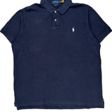 Polo By Ralph Lauren Slim Fit Polo Shirt - XL Navy Cotton