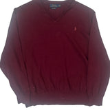 Polo By Ralph Lauren Sweater - 2XL Burgundy Cotton