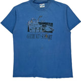 Community Support Hanes Graphic T-Shirt - Large Blue Cotton