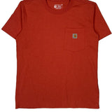 Carhartt T-Shirt - Medium Red Cotton