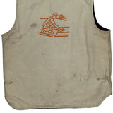 Construction Worker Graphic Carhartt Gilet - XL Beige Cotton