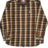 Carhartt Checked Flannel Shirt - 2XL Beige Cotton