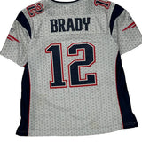 New England Patriots Reebok #12 Brady Football Jersey - Medium Blue Polyester