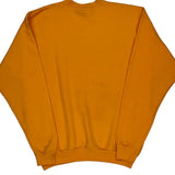 90S Blank Hanes Sweatshirt - Large Orange Cotton Blend