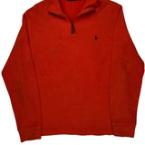 Polo By Ralph Lauren 1/4 Zip - Medium Red Cotton