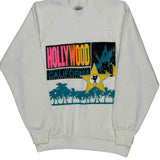Hollywood California Oneita Graphic Sweatshirt - Large White Polyester Blend