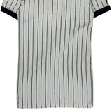 1980s Braves Majestic Pinstripe Jersey - Small White Cotton
