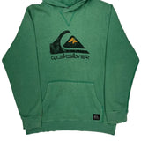 Surfing Quiksilver Graphic Hoodie - XL Green Cotton