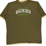 Dickies Spellout T-Shirt - XL Green Cotton