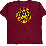 Santa Cruz Thrasher Graphic T-Shirt - XL Burgundy Cotton