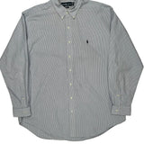 Blake Ralph Lauren Striped Shirt - XL Blue Cotton