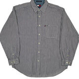 Tommy Jeans Striped Shirt - Large Black & White Cotton