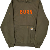 Burn Carhartt Graphic Hoodie - Medium Green Cotton