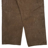 Carhartt Double Knee Overalls - 38W 30L Brown Cotton