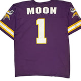 Minnesota Vikings Logo Athletics Nfl Football Jersey - Large Purple Cotton