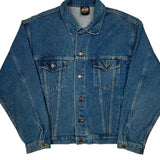 Hollywood Harley Davidson Denim Jacket - Large Blue Cotton