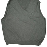 Polo By Ralph Lauren Sweater Vest - 4XL Gray Cotton