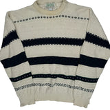 Ash Creek Trading Striped Sweater - Medium Black Cotton