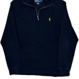 Polo By Ralph Lauren 1/4 Zip - Medium Navy Cotton