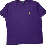 Polo By Ralph Lauren T-Shirt - Large Purple Cotton