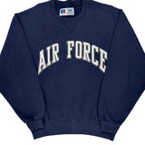 Made In USA Russell Athletic Air Force Sweatshirt - Medium Navy Cotton Blend