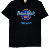 Chicago Hard Rock Cafe Graphic T-Shirt - Medium Black Cotton