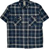 Dickies Checked Short Sleeve Shirt - 2XL Blue Cotton