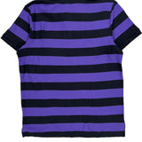 Nike Striped Polo Shirt - XL Purple Cotton