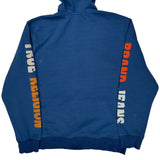 Brand Logo On Chest True Religion Spellout Hoodie - XL Blue Cotton