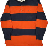 Tommy Hilfiger Striped Rugby Shirt - XL Navy Cotton