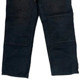 Carhartt Double Knee Carpenter Pants - 26W 28L Black Cotton