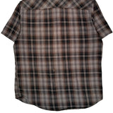 Harley Davidson Checked Short Sleeve Shirt - Large Brown Cotton