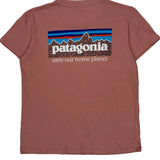 Save Our Home Planet Patagonia Graphic T-Shirt - Small Pink Cotton