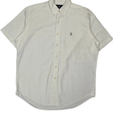 Ralph Lauren Short Sleeve Shirt - Large White Cotton