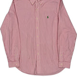 Ralph Lauren Striped Shirt - Large Red Cotton