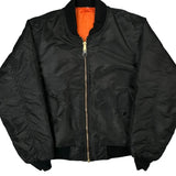 Ma-1 Flight Rothco Graphic Bomber Jacket - Large Black Nylon