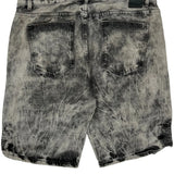 Reset Tie-Dye Denim Shorts - 38W 11L Grey Cotton