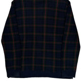 Ralph Lauren Checked 1/4 Zip - Medium Green Cotton