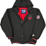 Falcons Starter Football Jacket - Large Black Polyester